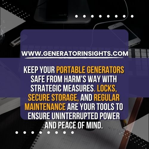 How To Secure Portable Generators From Theft And Damage?