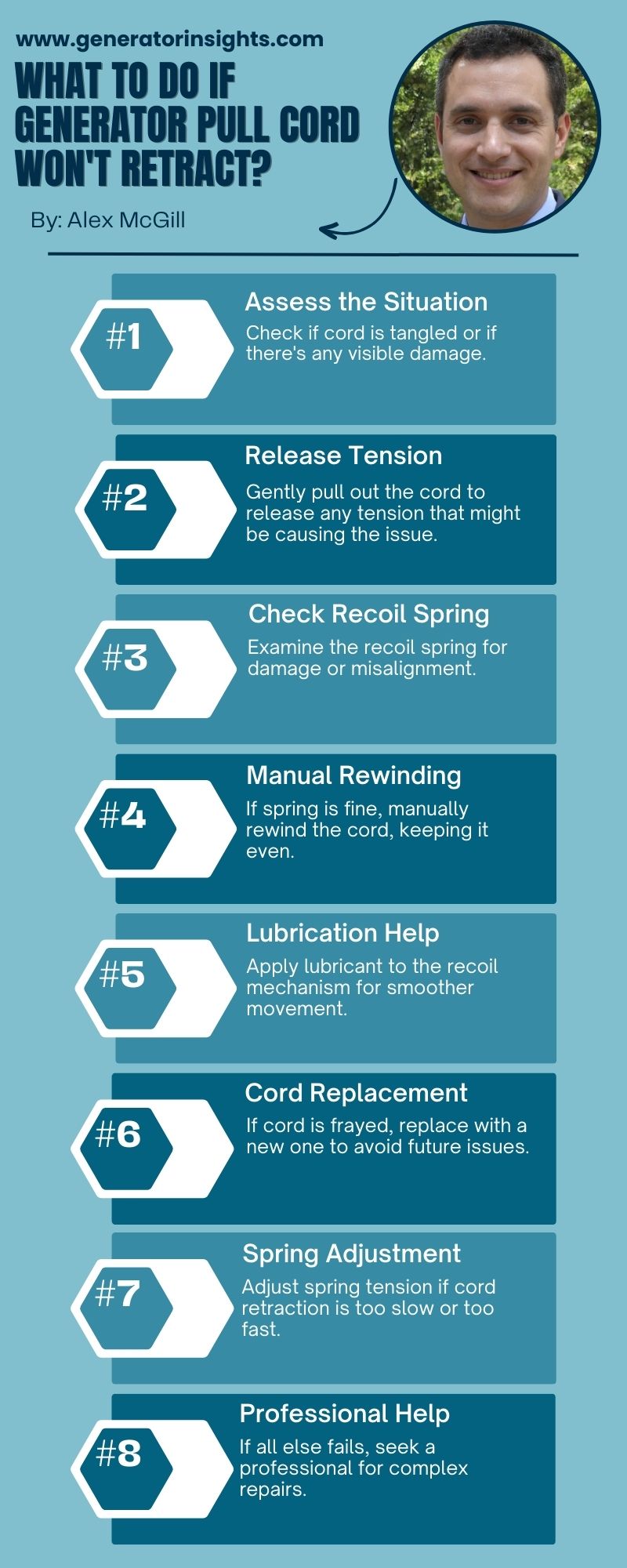 What to Do If Generator Pull Cord Won't Retract