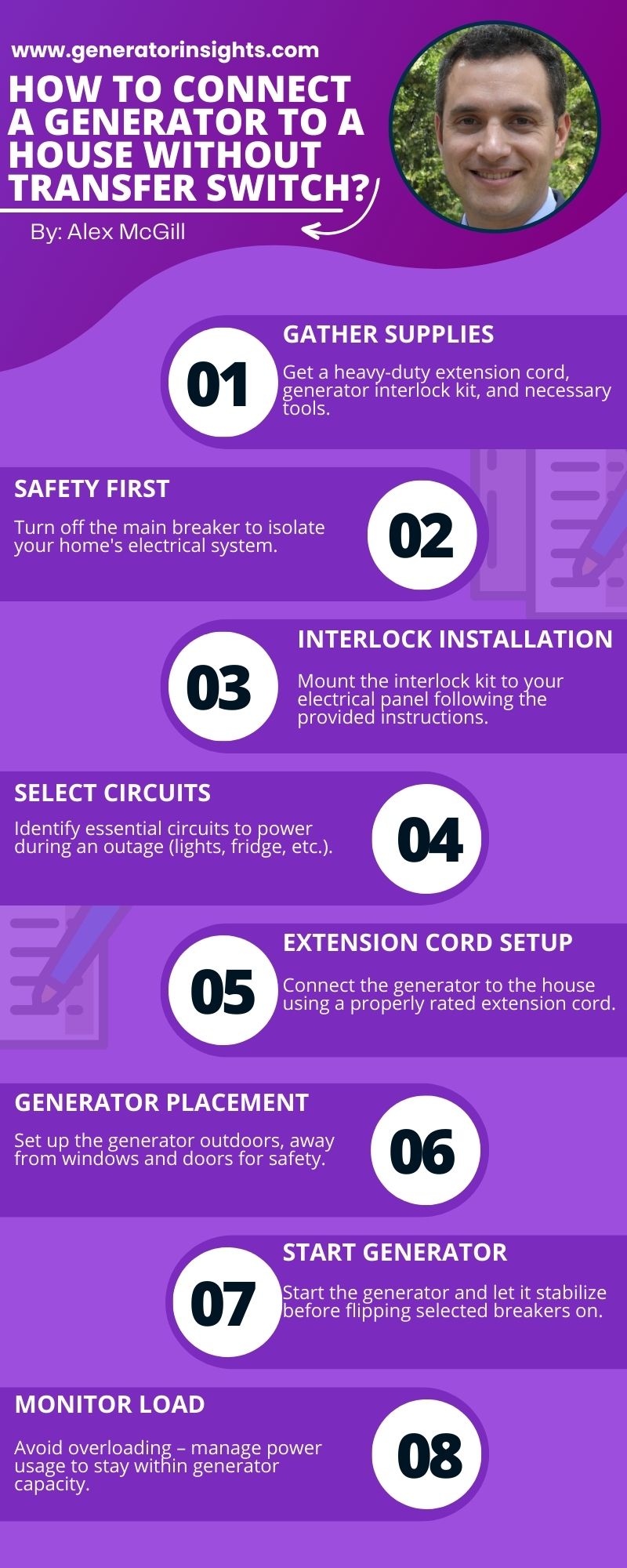 How to Connect a Generator to a House Without Transfer Switch