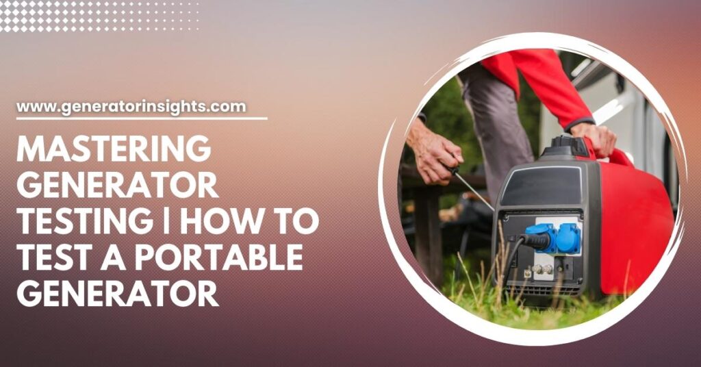 How to Test a Portable Generator