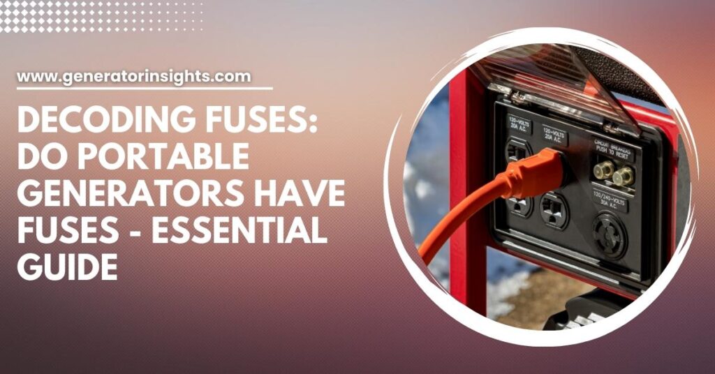 Do Portable Generators Have Fuses