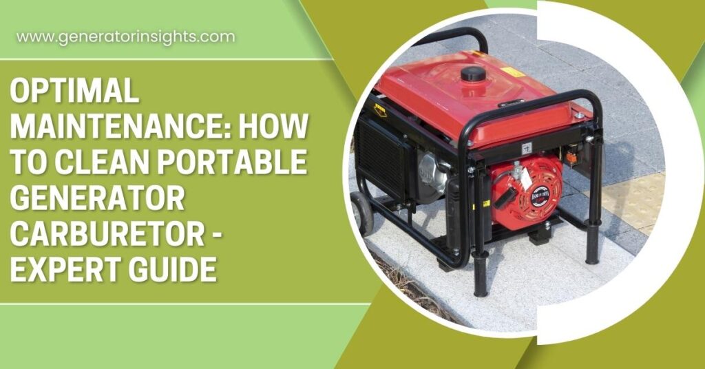 How to Clean Portable Generator Carburetor