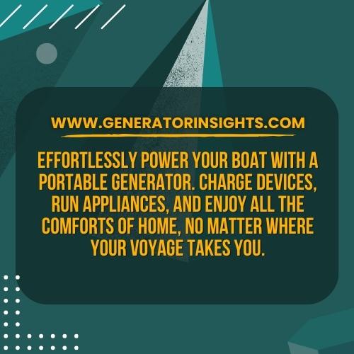 How to Use a Portable Generator on a Boat