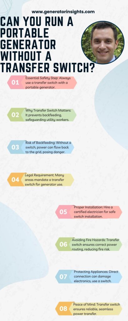 Can You Run a Portable Generator Without a Transfer Switch