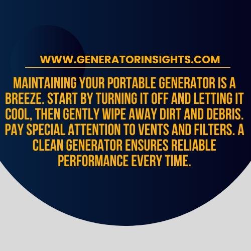 How to Clean a Portable Generator